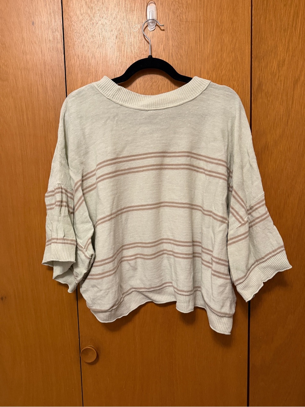 Anthropologie Goldie Linen Crewneck Sweater